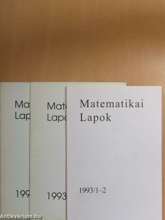 Matematikai Lapok 1993/1-4.