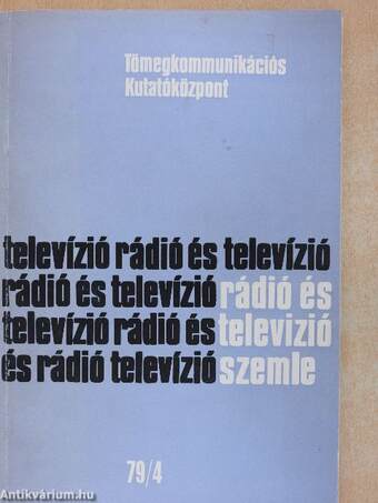 Rádió és Televízió Szemle 1979/4.