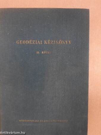 Geodéziai kézikönyv III.