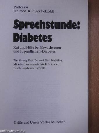 Sprechstunde: Diabetes