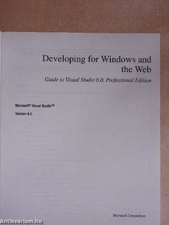 Developing for Windows and the Web