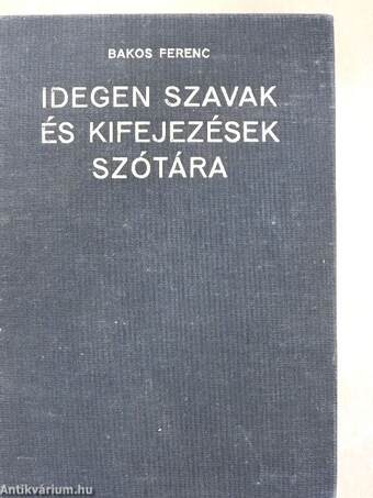 Idegen szavak és kifejezések szótára