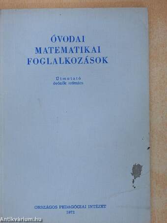 Óvodai matematikai foglalkozások