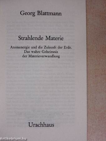 Strahlende Materie