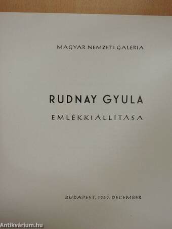 Rudnay Gyula emlékkiállítása