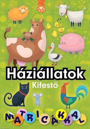 Háziállatok matricás kifestő