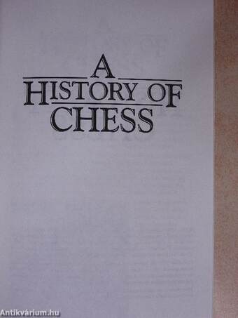 A History of Chess