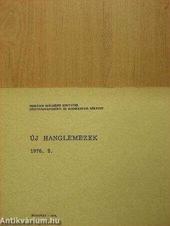 Új hanglemezek 1976. 2.