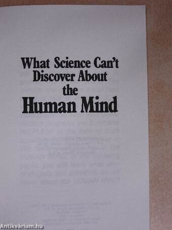 What Science Can't Discover About the Human Mind