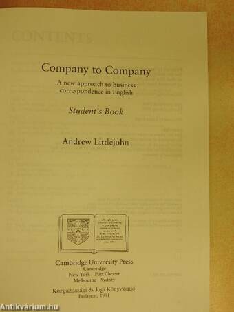 Company to Company - Student's Book