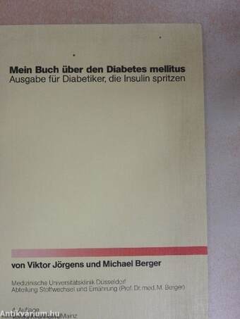 Mein Buch über den Diabetes mellitus