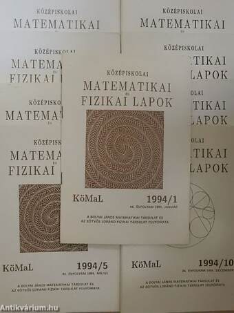 Középiskolai matematikai és fizikai lapok 1994. január-december