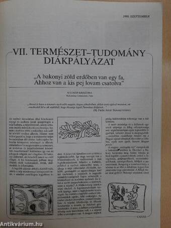 Természet Világa 1998. szeptember/A Természet Világa pótfüzete 1998. szeptember