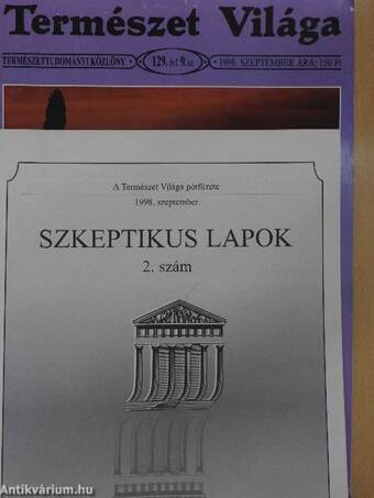 Természet Világa 1998. szeptember/A Természet Világa pótfüzete 1998. szeptember