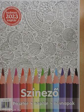 Kedvenc 2023 naptár - Színező