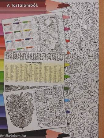Kedvenc 2023 naptár - Színező