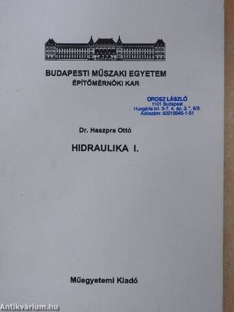 Hidraulika I.