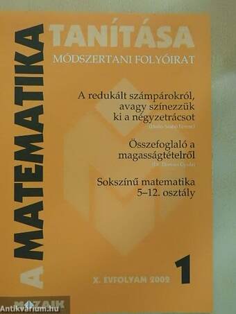 A matematika tanítása 2002/1-5.