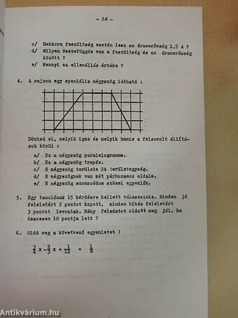 Feladatok a diákok tanulási eredményeinek méréséhez