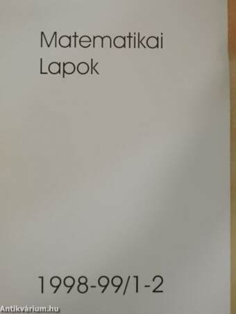 Matematikai lapok 1998-99/1-2.