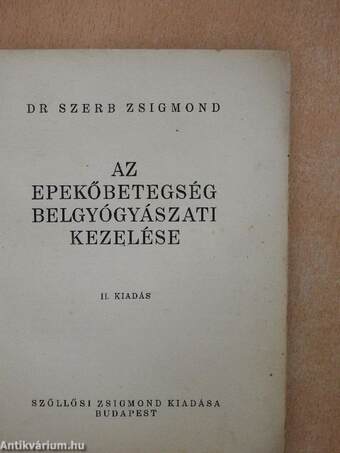 Az epekőbetegség belgyógyászati kezelése