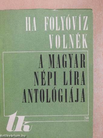 Ha folyóvíz volnék