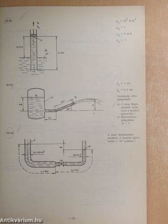 Folyadékok mechanikája példatár