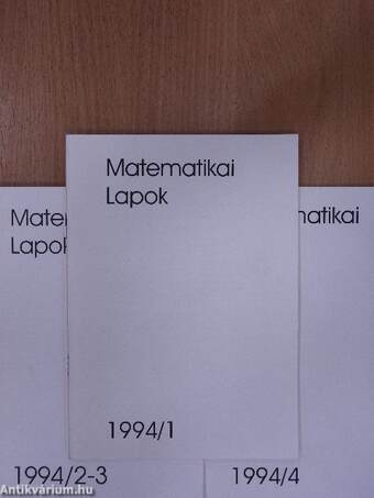 Matematikai lapok 1994/1-4.