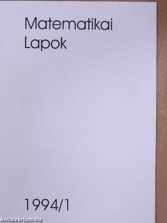 Matematikai lapok 1994/1-4.