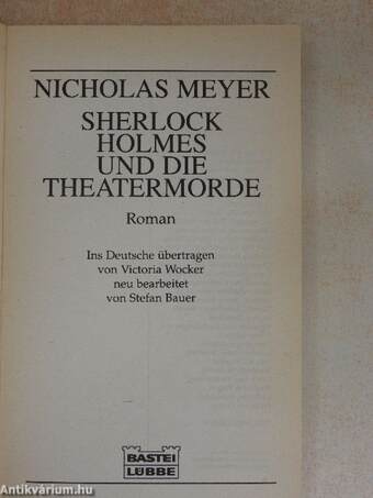 Sherlock Holmes und die Theatermorde