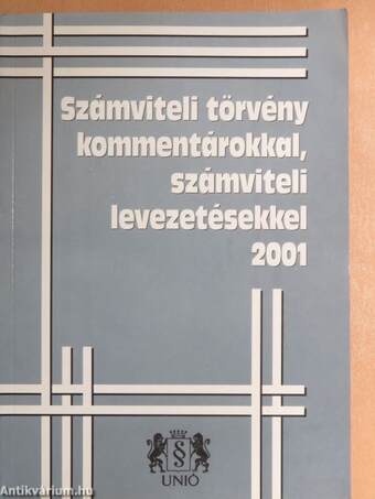 Számviteli törvény kommentárokkal, számviteli levezetésekkel 2001