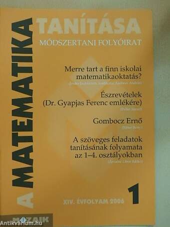 A matematika tanítása 2006/1-5.