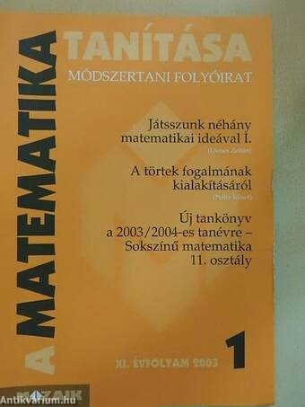 A matematika tanítása 2003/1-5.