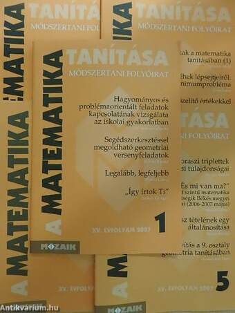 A matematika tanítása 2007/1-5.