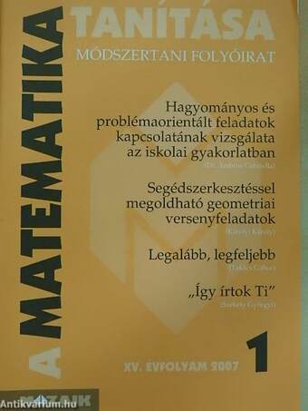 A matematika tanítása 2007/1-5.