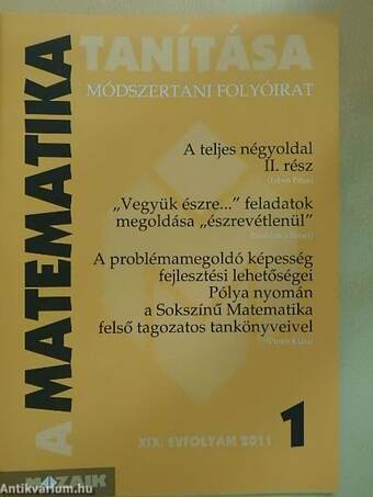 A matematika tanítása 2011/1-4.