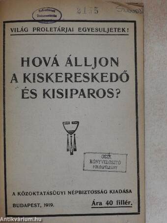 Hová álljon a kiskereskedő és kisiparos?