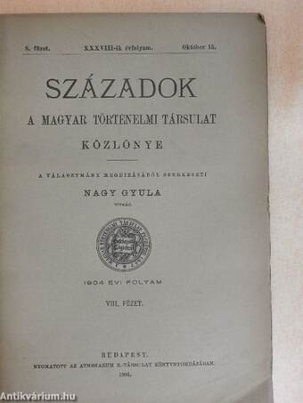 Századok 1904/8.