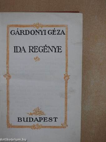 Ida regénye