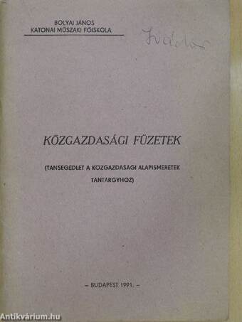 Közgazdasági füzetek II-VII.