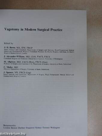 Vagotomy in Modern Surgical Practice