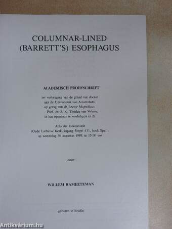 Columnar-Lined (Barrett's) Esophagus