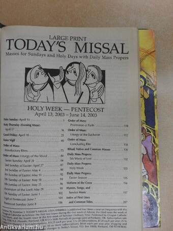 Today's Missal April 13-June 14, 2003