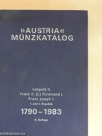 "Austria" Münzkatalog 1790-1983