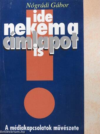 Ide nekem a címlapot is!