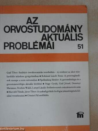 Az orvostudomány aktuális problémái 51.