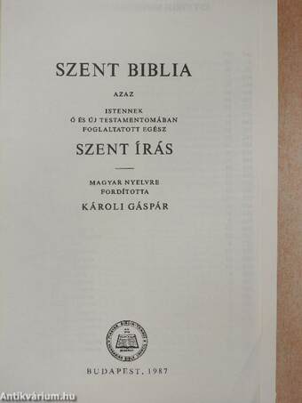 Szent Biblia