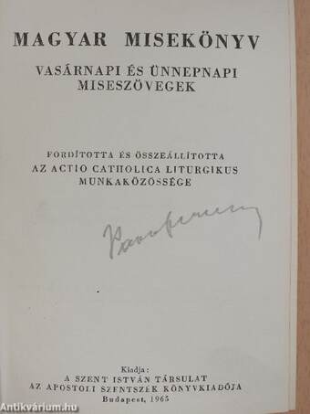 Magyar misekönyv