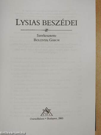 Lysias beszédei