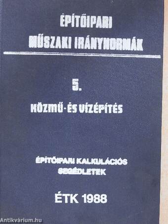 Építőipari műszaki iránynormák 5.